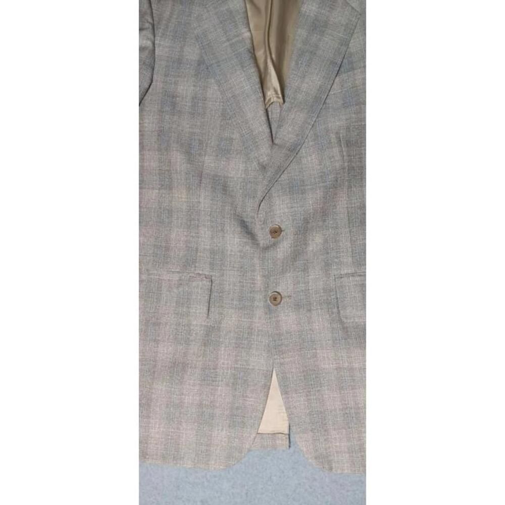 Vintage Palm Beach Blazer Jacket Mens Large Biege Grey Button Up Pockets... - Picture 4 of 12